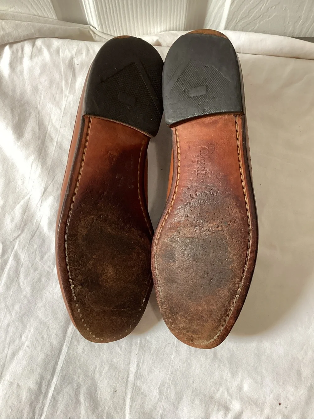 Allen Edmonds Cognac Brown Leather Slip-On Loafers